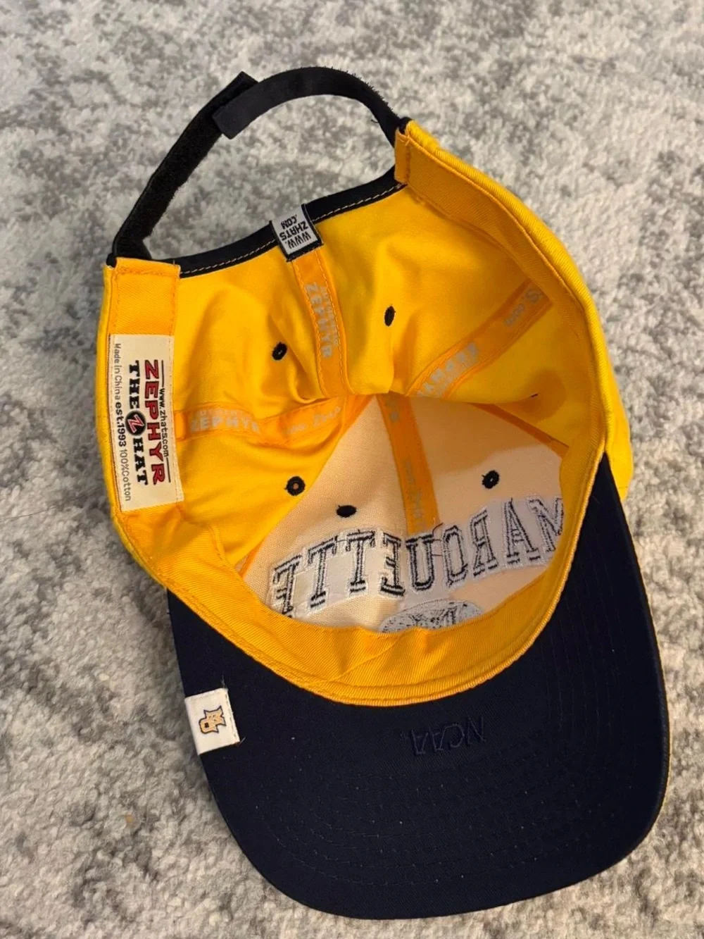 Men’s Zephyr Marquette Golden Eagles Yellow Hat